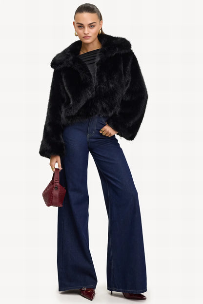 Faux Fur Artic Glow - Black