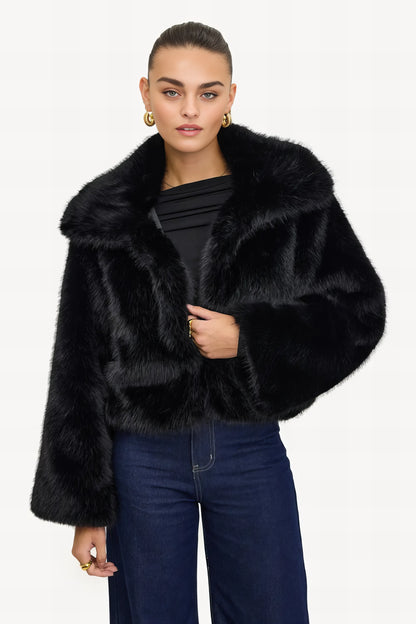 Faux Fur Artic Glow - Black