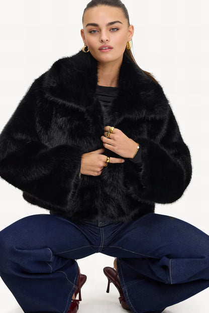 Faux Fur Artic Glow - Black