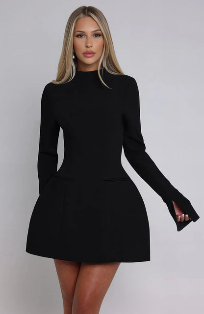 Angela Mini Dress - Black