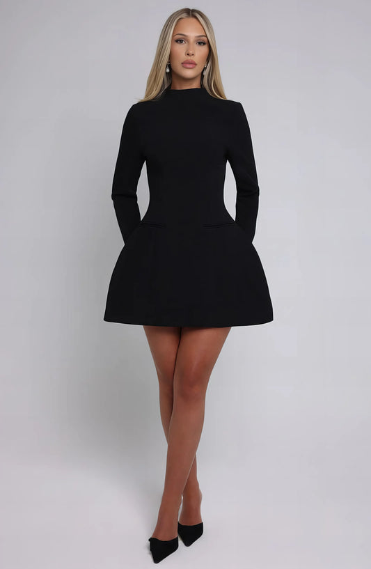 Angela Mini Dress - Black