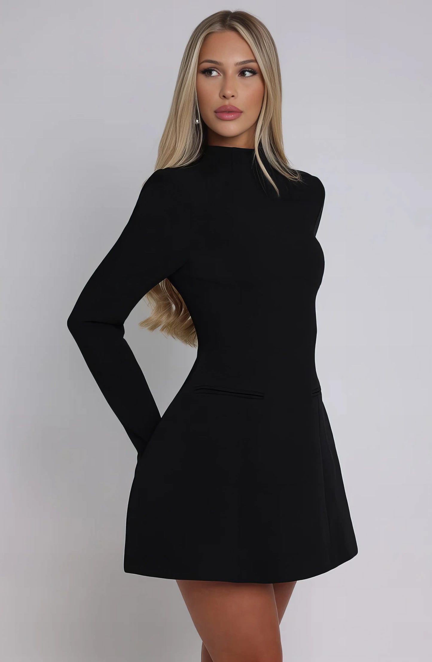 Angela Mini Dress - Black