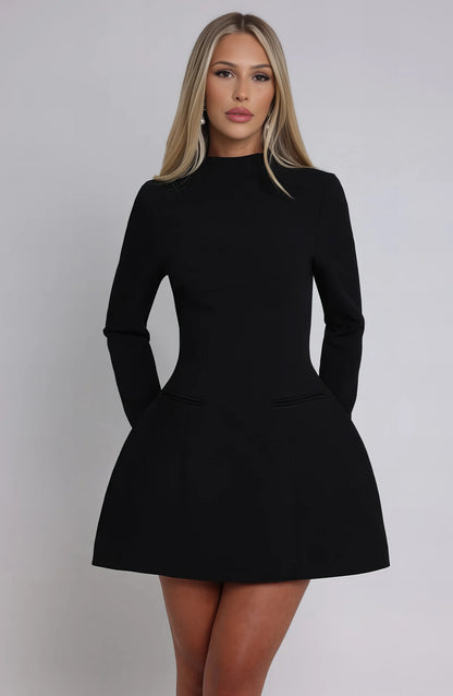 Angela Mini Dress - Black