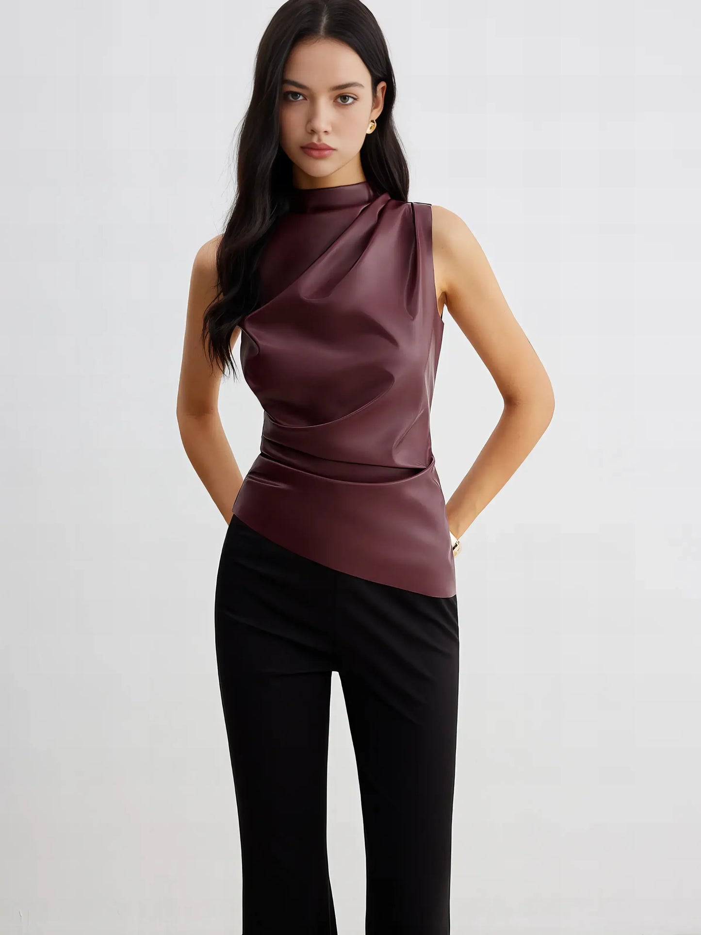 Emily Burgundy Top