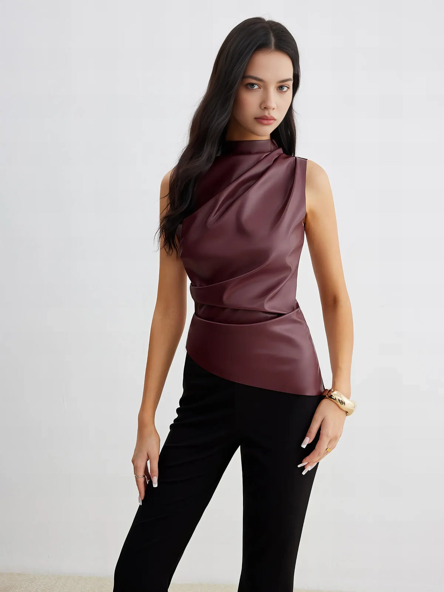 Emily Burgundy Top