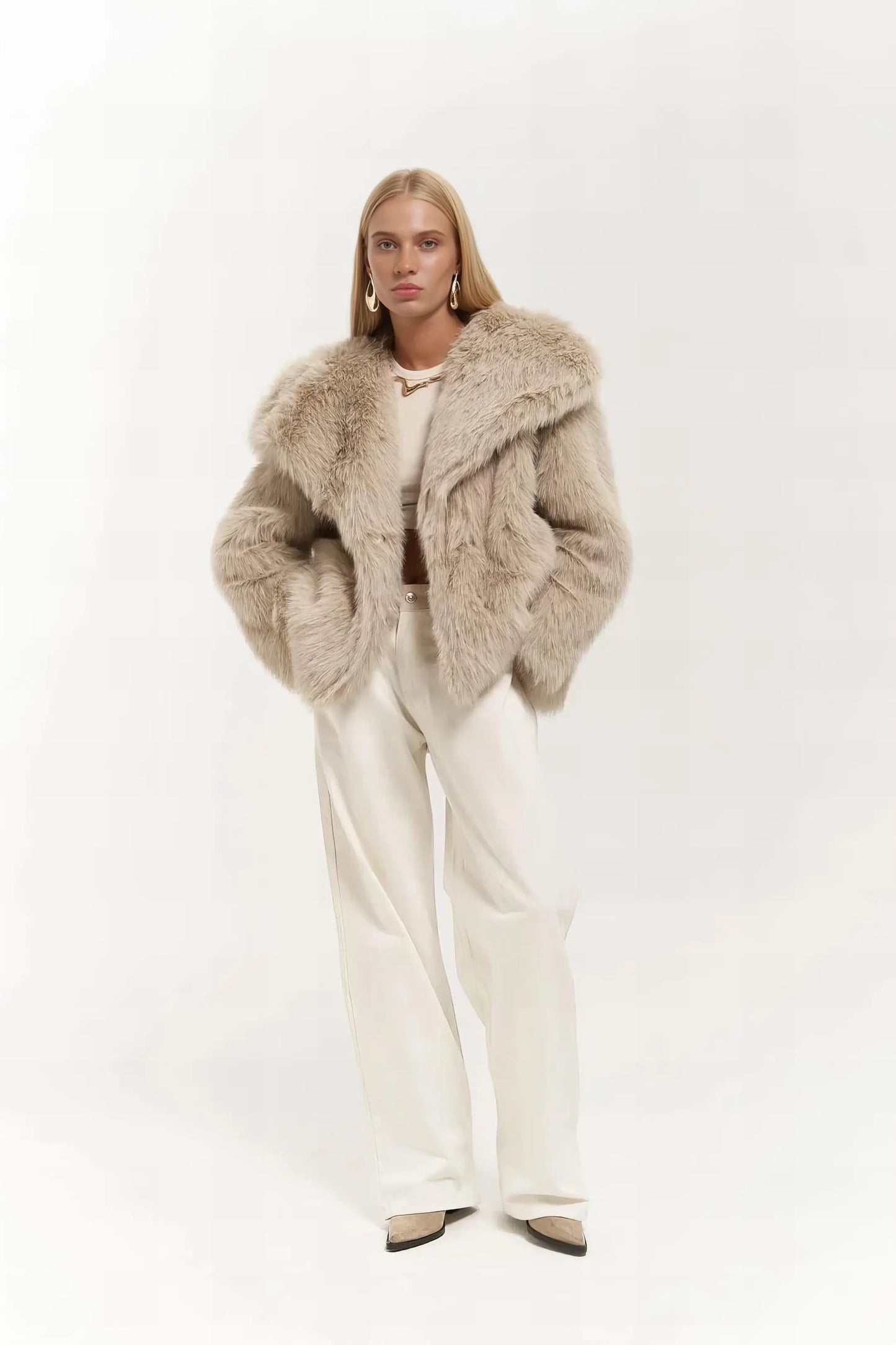 Faux Fur Artic Glow - Black