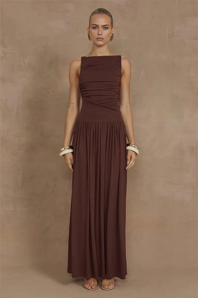 Jade Maxi Dress - Brown