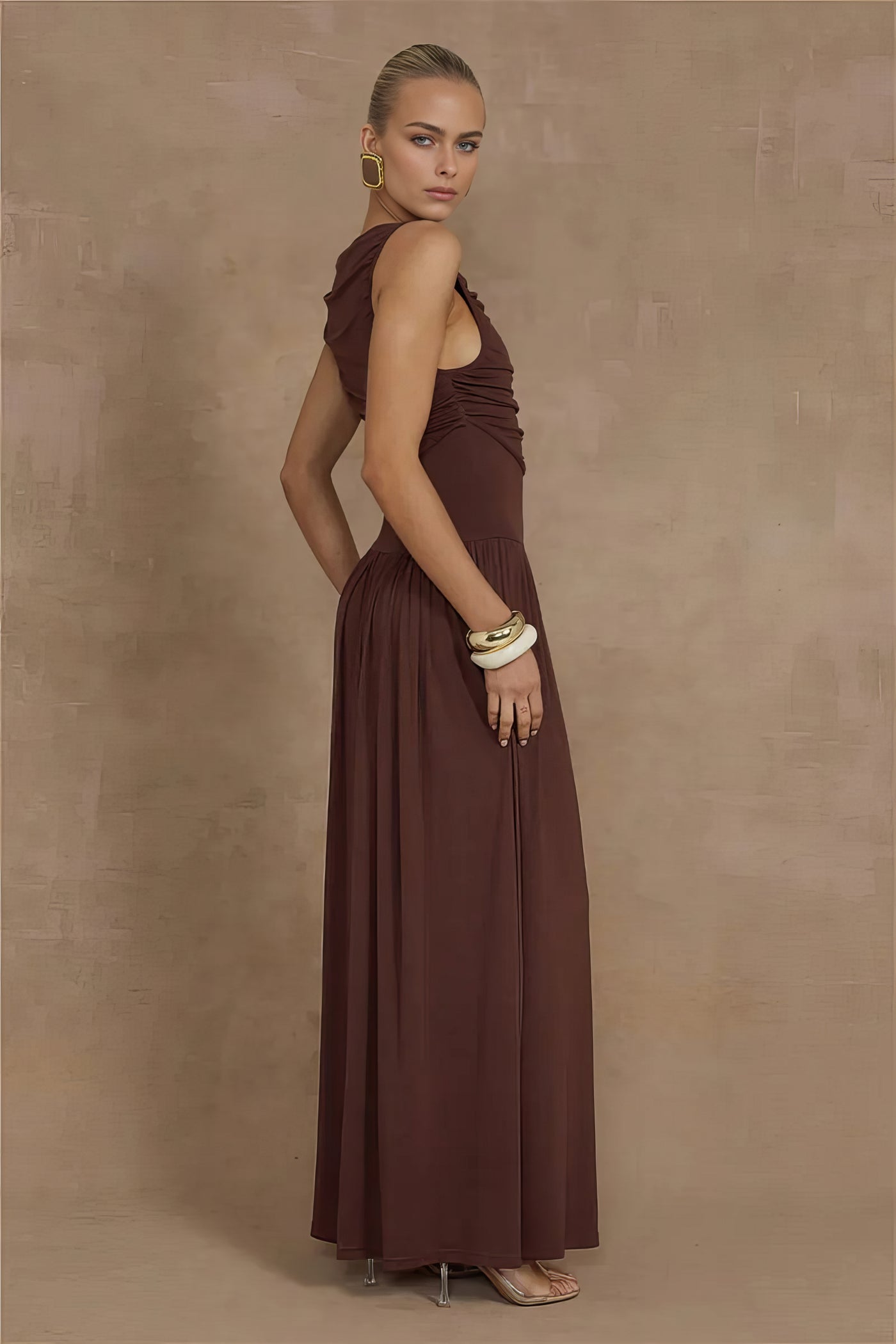 Jade Maxi Dress - Brown