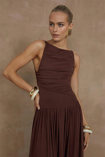 Jade Maxi Dress - Brown