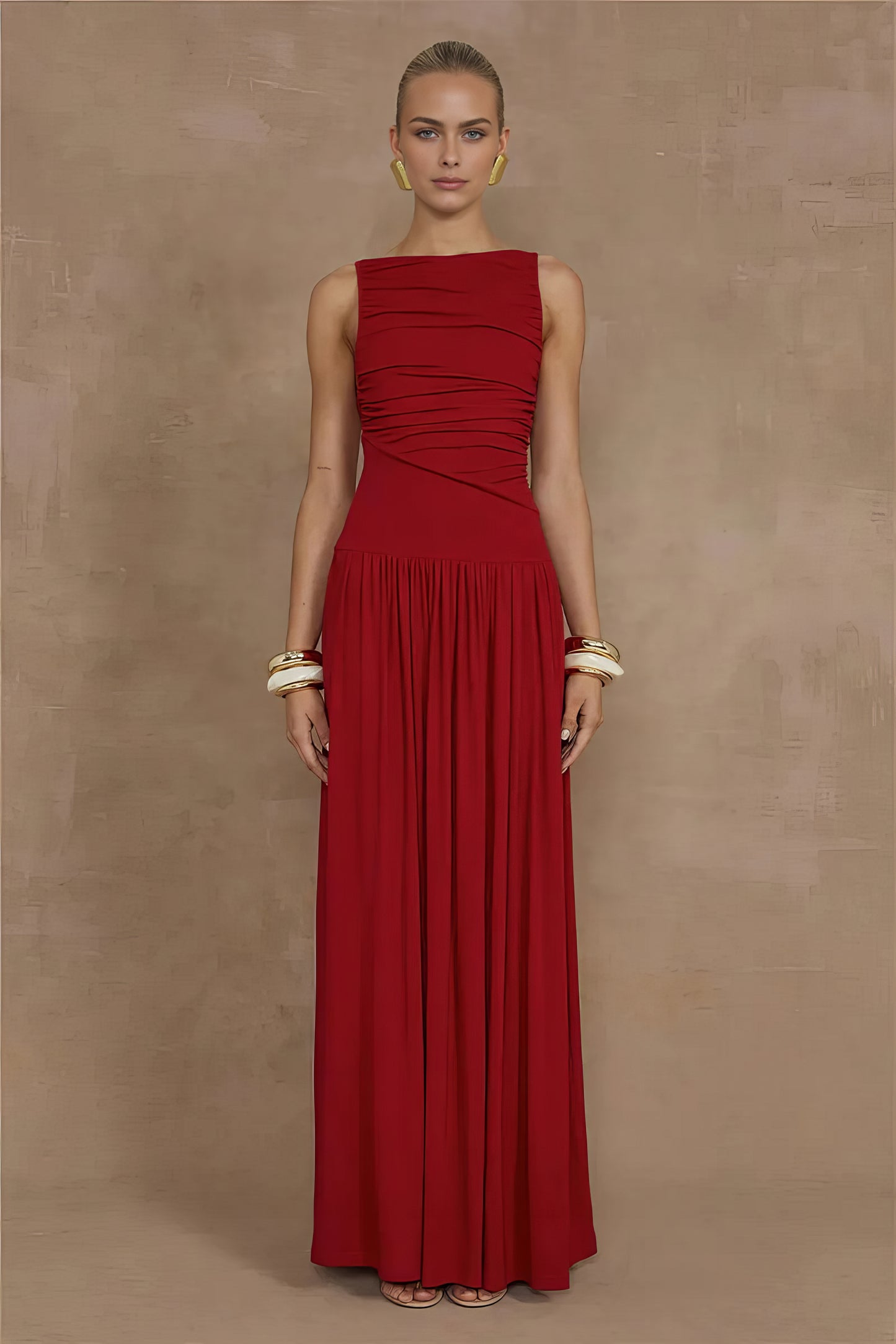 Jade Maxi Dress - Red