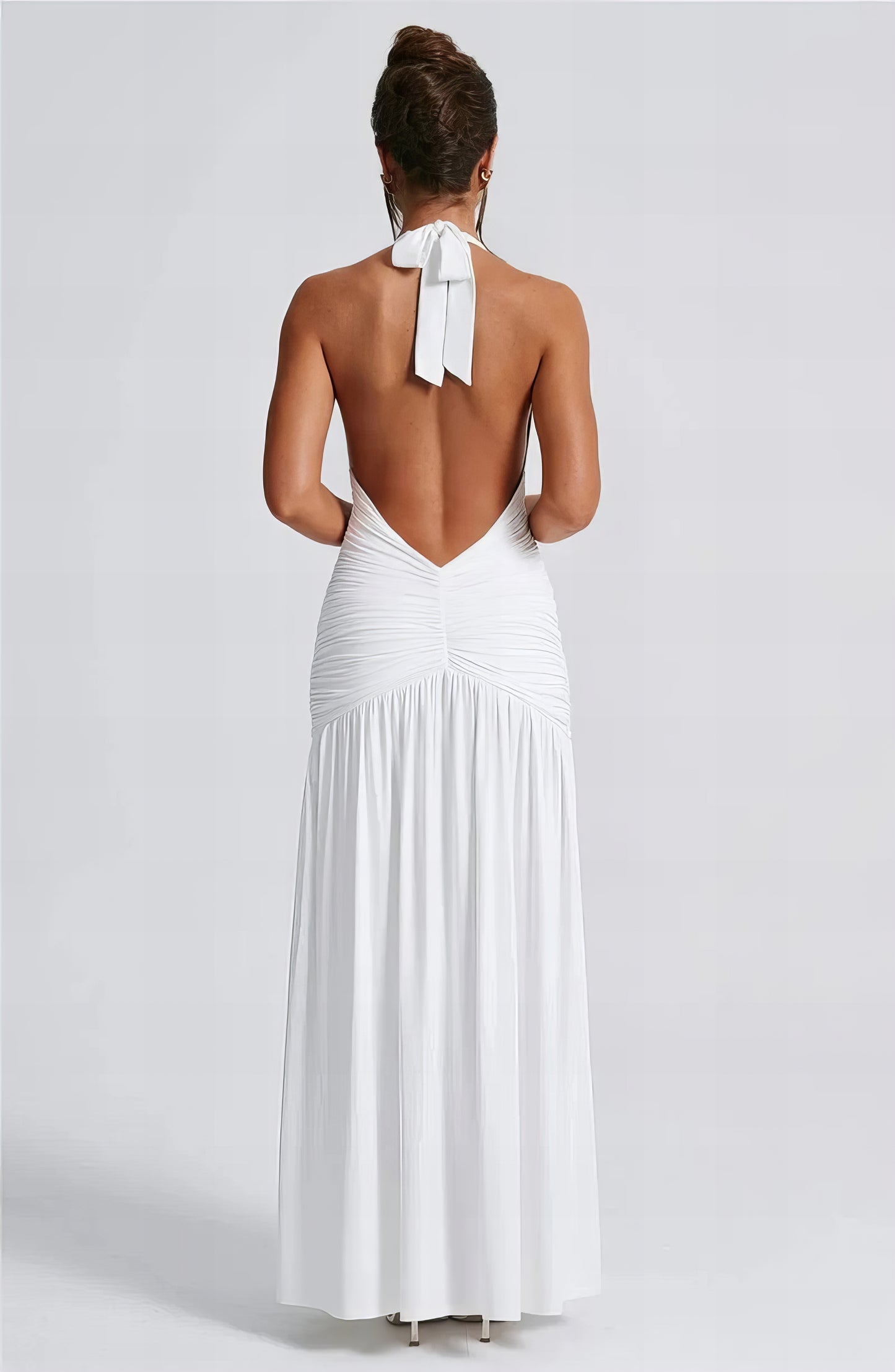 Layla Plunge Maxi Dress - White